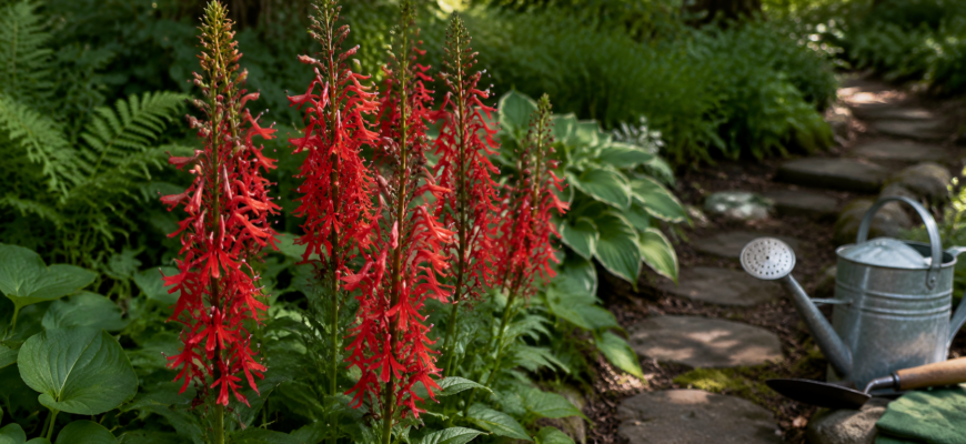 Как вырастить лобстер (Lobelia cardinalis) в полутени: пошаговый гид для садовника